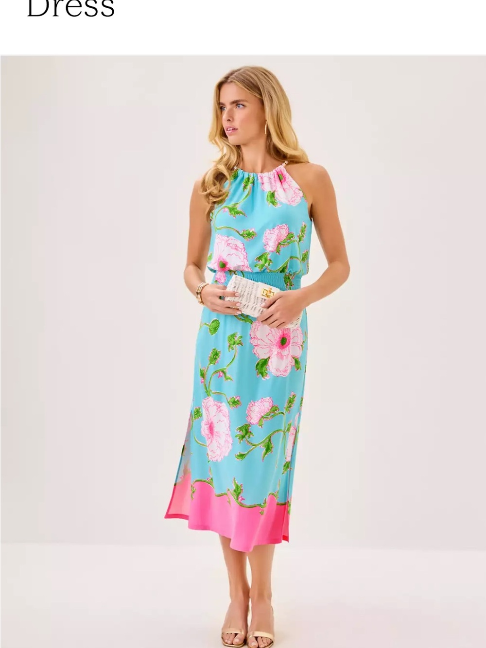 NWT XXS Lilly Pulitzer Halter Midi Dress